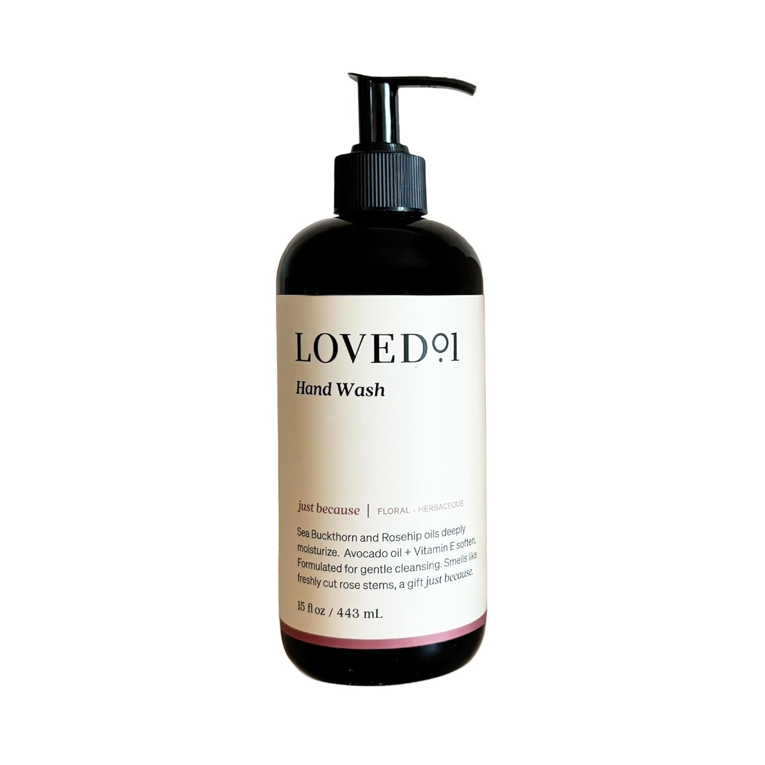 Hand Wash, Just Because Liquid Hand Soap, Gentle & Hydrating, Cruelty-Free, Formulated with Nourishing Oils & Soft Floral Scent, 15 oz