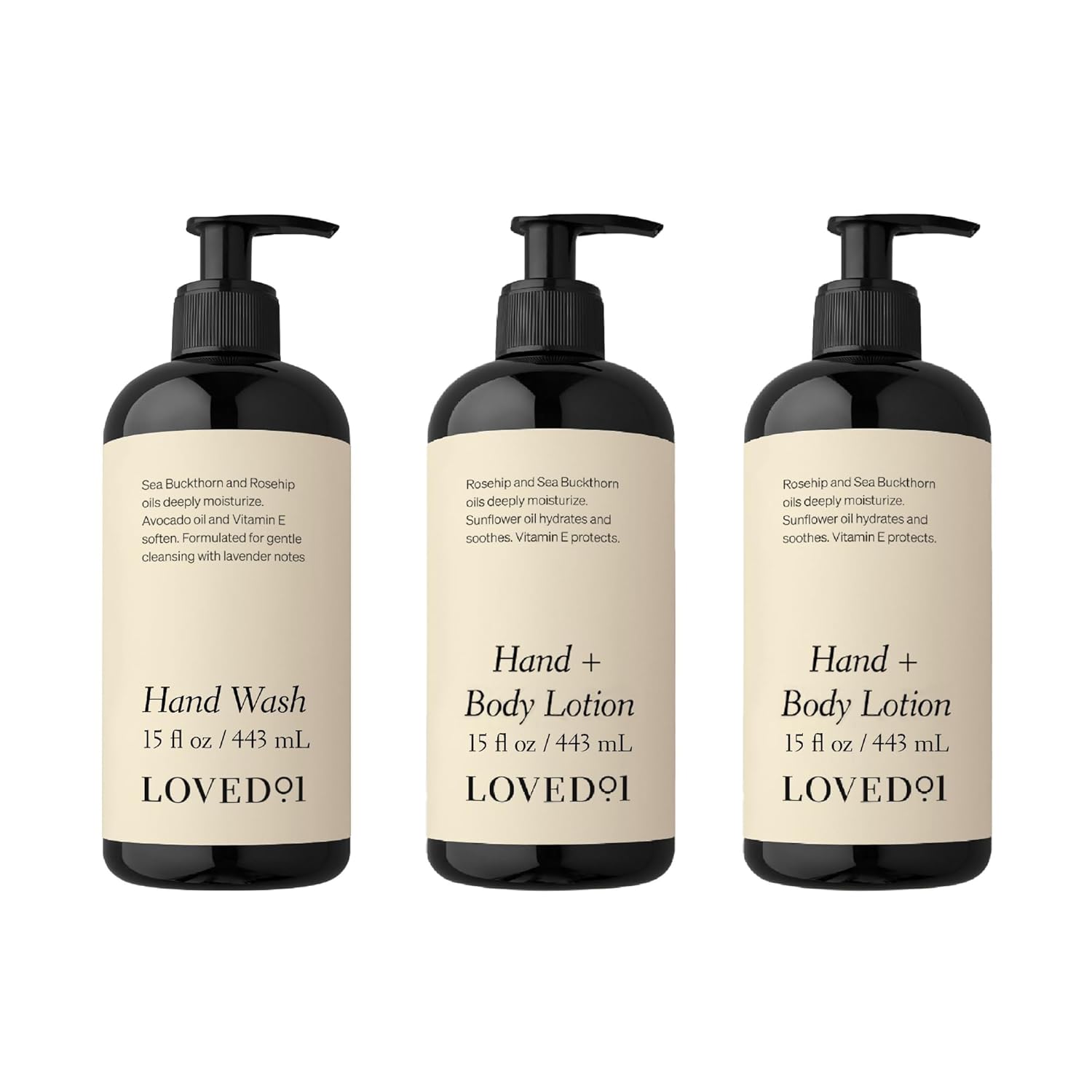 Cleansing & Moisturizing Bundle Hand Wash & Hand/Body Lotion, (15 Oz Hand Wash & 2-Pack 15 Oz Hand & Body Lotion)